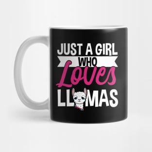 Llama Lover, Just A Girl Who Loves Llamas Gift Mug